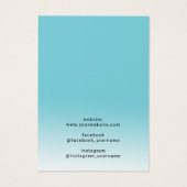 Pastel Turquoise Jewelry Earring Ketting Display Visitekaartje (Achterkant)