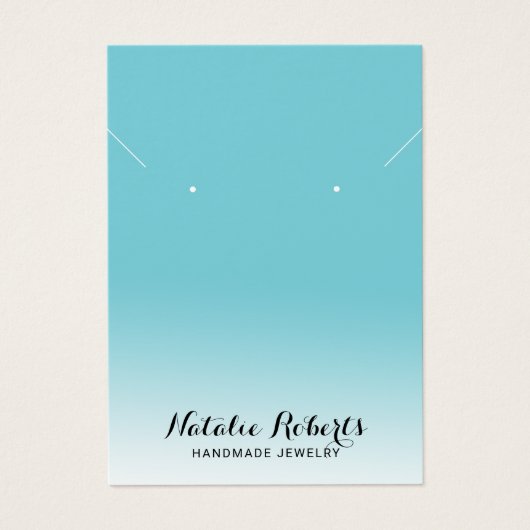 Pastel Turquoise Jewelry Earring Ketting Display Visitekaartje (Voorkant)