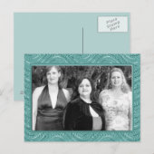 pastel turquoise lijst briefkaart (Voorkant / Achterkant)