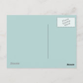 pastel turquoise lijst briefkaart (Achterkant)