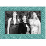 pastel turquoise lijst staand fotobeeldje<br><div class="desc">Voeg uw eigen foto toe aan deze foto-sculptuur met foto-lijst voor pastelturquoise</div>