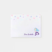 Pastel Turquoise & Paarse Zeemeermin Prinses Post-it® Notes (Voorkant)