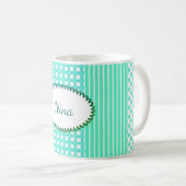 Pastel Turquoise Pattern Mix Koffiemok (Voorkant rechts)