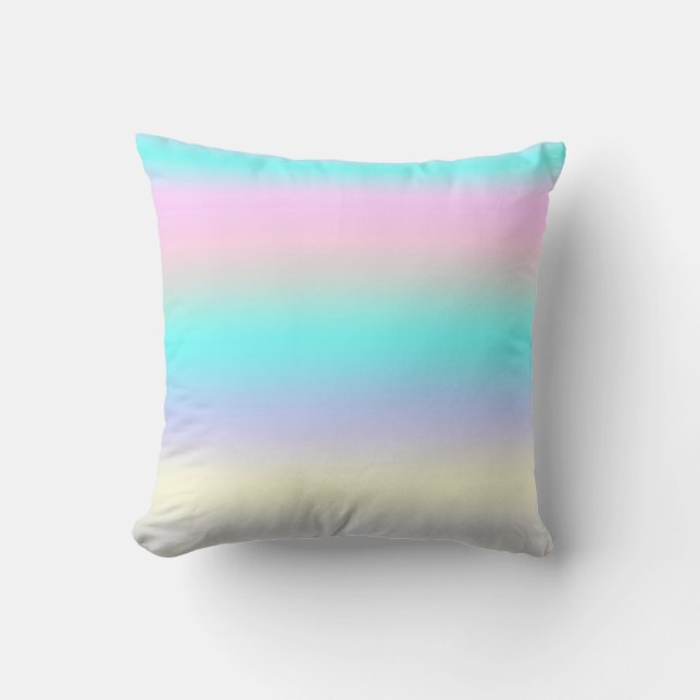 Pastel Turquoise Pink Abstract Art Cushion Pillow Kussen (Voorkant)