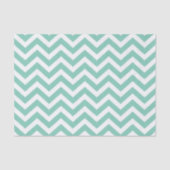 Pastel Turquoise & Witte Chevron Huwelijk Verjaard Tissuepapier (Voorkant)