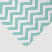 Pastel Turquoise & Witte Chevron Huwelijk Verjaard Tissuepapier (Detail)