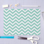 Pastel Turquoise & Witte Chevron Huwelijk Verjaard Tissuepapier (Craft)