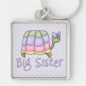 Pastel Turtle Big Sister Sleutelhanger (Voorkant)