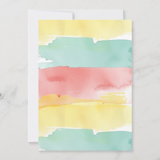 Pastel Twee Cool Verjaardag Zwembad Party Uitnodig Kaart (Achterkant)