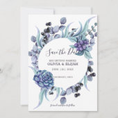 Pastel Twigs and Flowers Save The Date (Voorkant)