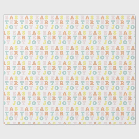 Pastel Tyography Easter Joy Cadeaupapier (Vlak)