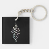 Pastel Unalome Sleutelhanger (Achterkant)