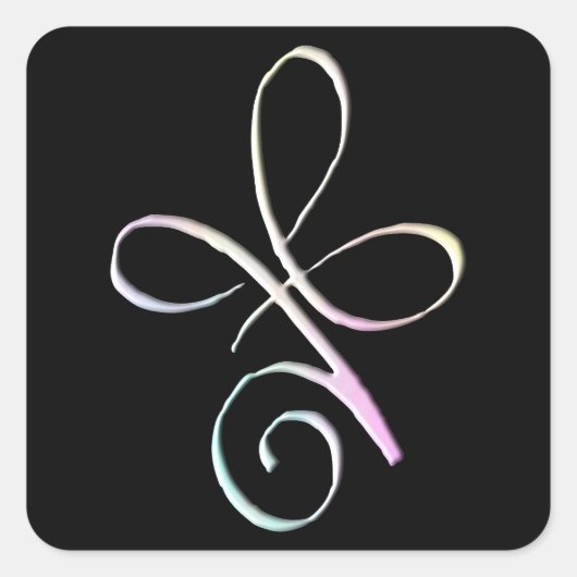 Pastel Unconditional Love Vierkante Sticker (Voorkant)