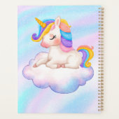 Pastel Unicorn Baby's eerste jaar Fotomijlpaal Planner (Achterkant)