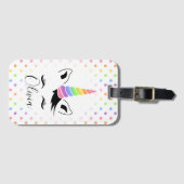  pastel Unicorn Bagagelabel (Voorkant (horizontaal))