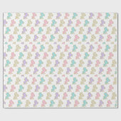 Pastel Unicorn Birthday Cadeaupapier (Vlak)