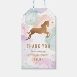 Pastel Unicorn Birthday Dank u Cadeaulabel