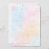Pastel Unicorn Birthday Invitation Editable Kaart (Achterkant)