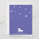 Pastel Unicorn Birthday Invitation Kaart (Achterkant)