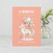 Pastel Unicorn Birthday Kaart (Staand voorkant)