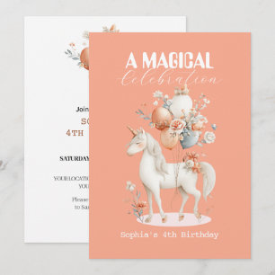 Pastel Unicorn Birthday Kaart