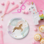 Pastel Unicorn Birthday Party Papieren Bordje (Feest)