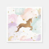 Pastel Unicorn Birthday Party Servetten (Voorkant)
