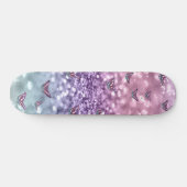 Pastel Unicorn Butterfly Glitter Dream #3 Persoonlijk Skateboard (Horizontaal)