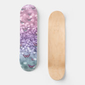 Pastel Unicorn Butterfly Glitter Dream #3 Persoonlijk Skateboard (Voorkant)