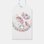 Pastel Unicorn Cadeaulabel (Achterkant)