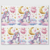 Pastel Unicorn Cadeaupapier (Vlak)