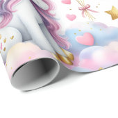 Pastel Unicorn Cadeaupapier (Rol Hoek)