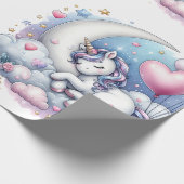 Pastel Unicorn Cadeaupapier (Hoek)