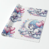 Pastel Unicorn Cadeaupapier (Uitgerold)