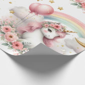 Pastel Unicorn Cadeaupapier (Hoek)