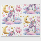 Pastel Unicorn Cadeaupapier (Vlak)