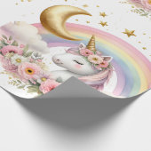 Pastel Unicorn Cadeaupapier (Hoek)