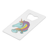 Pastel Unicorn Creditkaart Flessenopener (Achterkant Gekanteld)