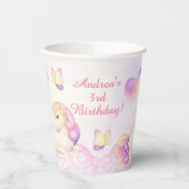 Pastel Unicorn en ballonnen van afgelopen dag Papieren Bekers (Links)