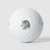 Pastel Unicorn Golfballen (Voorkant)