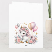Pastel Unicorn Kaart (Achterkant)