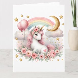 Pastel Unicorn Kaart