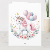 Pastel Unicorn Kaart (Achterkant)