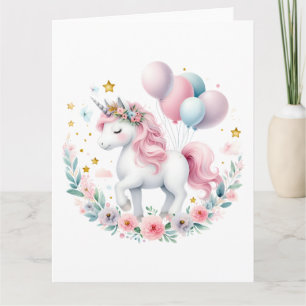 Pastel Unicorn Kaart