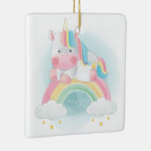 pastel Unicorn Keramisch Ornament (Rechts)