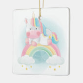  pastel Unicorn Keramisch Ornament (Links)