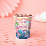 Pastel Unicorn Kids Birthday Papieren Bekers<br><div class="desc">Kute pastel unicorn Birthday line die bewerkt kan worden. Uitnodigingen en andere verjaardagsartikelen..Happy Birthday!</div>