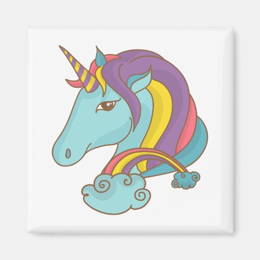 Pastel Unicorn Magneet (Voorkant)