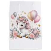 Pastel Unicorn Medium Cadeauzakje (Achterkant)