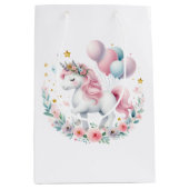 Pastel Unicorn Medium Cadeauzakje (Voorkant)
